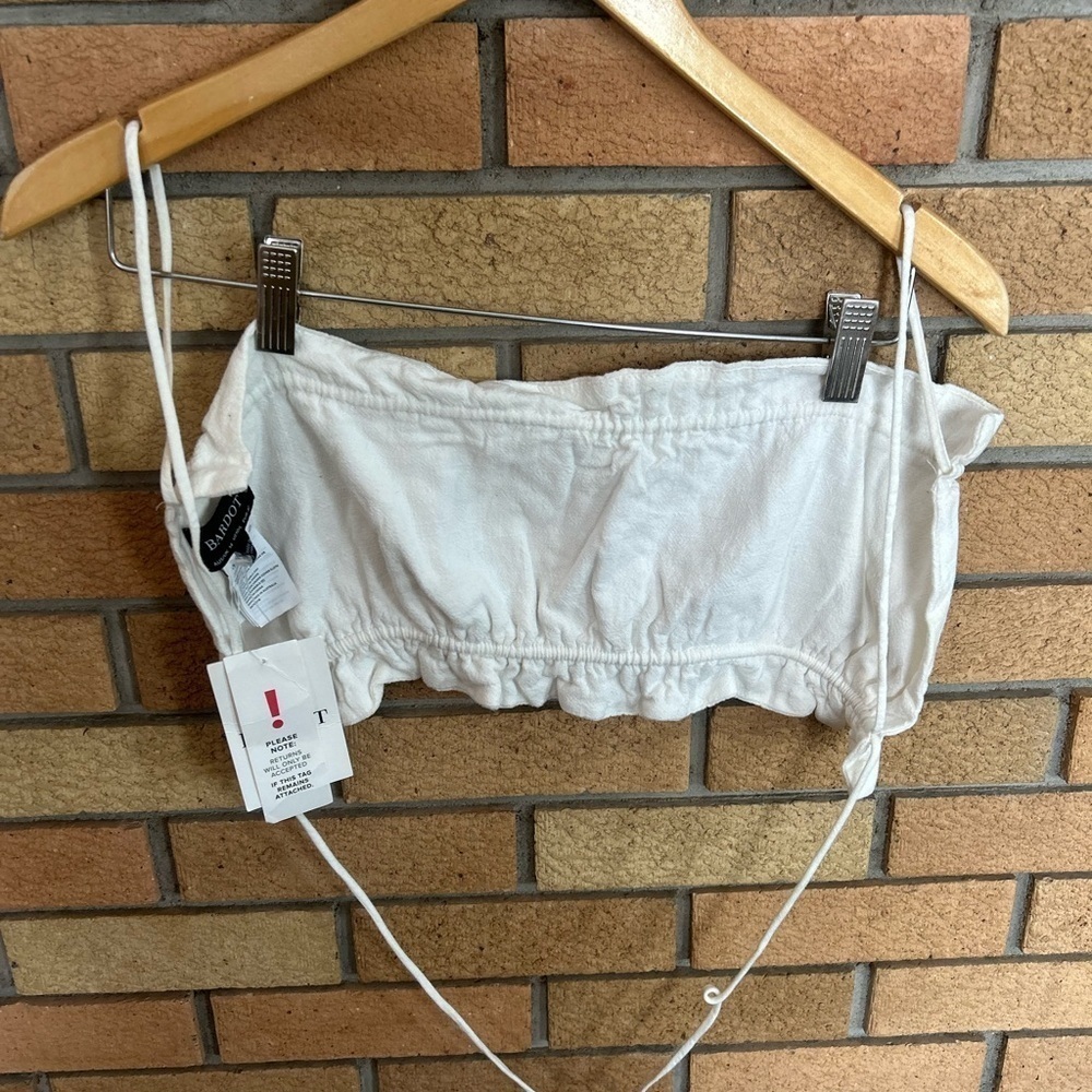 NWT Bardot The Barely There Top in Ivory Size Large/10 - Picture 5 of 7